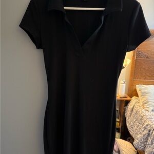 Streetwear Society Black Mini Polo Dress